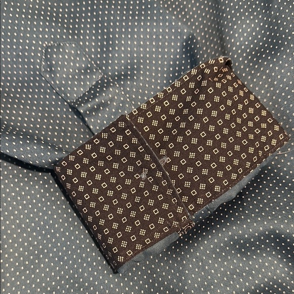 Ted Baker Blue Geometric Print Shirt - Picture 4 of 6